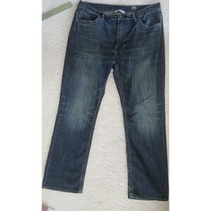 BKE Men's Dark Blue Straight Jeans 38X32
